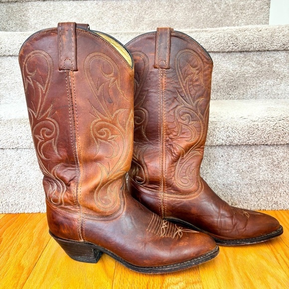 Dan Post Other - Dan Post Western Leather Cowboy Boots - size 8​​